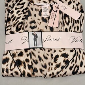 Victoria's Secret Leopard Print Satin PJ set